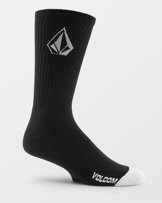Volcom Men's Full Stone Socks (3 pack) Black D6312610_BLK