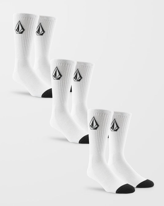 Volcom Men's Full Stone Socks White D6312610-WHT