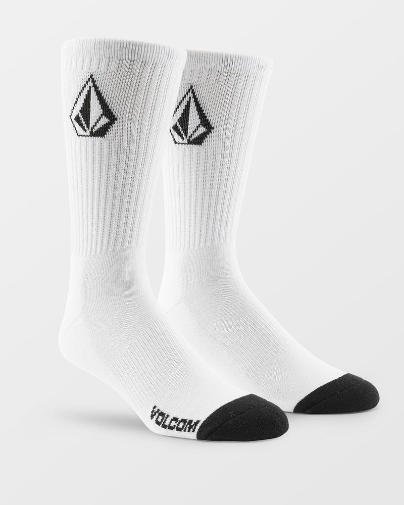 Load image into Gallery viewer, Volcom Men's Full Stone Socks (3 pack) White D6312610_WHT
