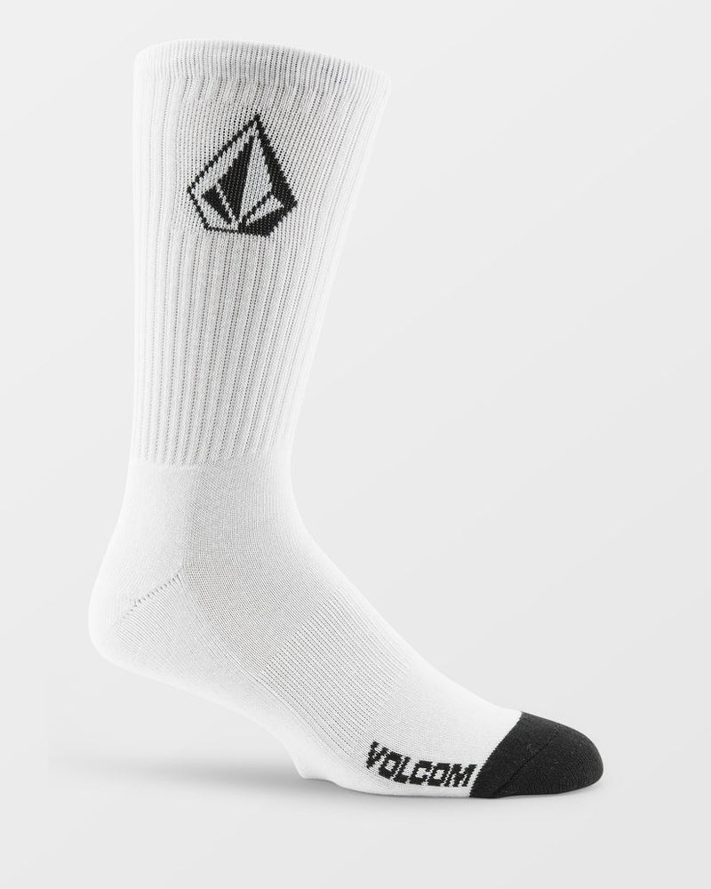 Load image into Gallery viewer, Volcom Men's Full Stone Socks (3 pack) White D6312610_WHT
