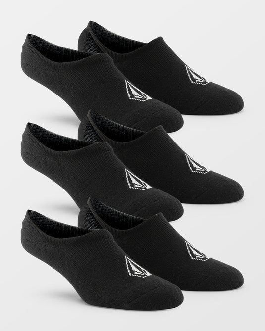 Volcom Men's Stones Nshw Socks (3 pack) Black D6312611_BLK