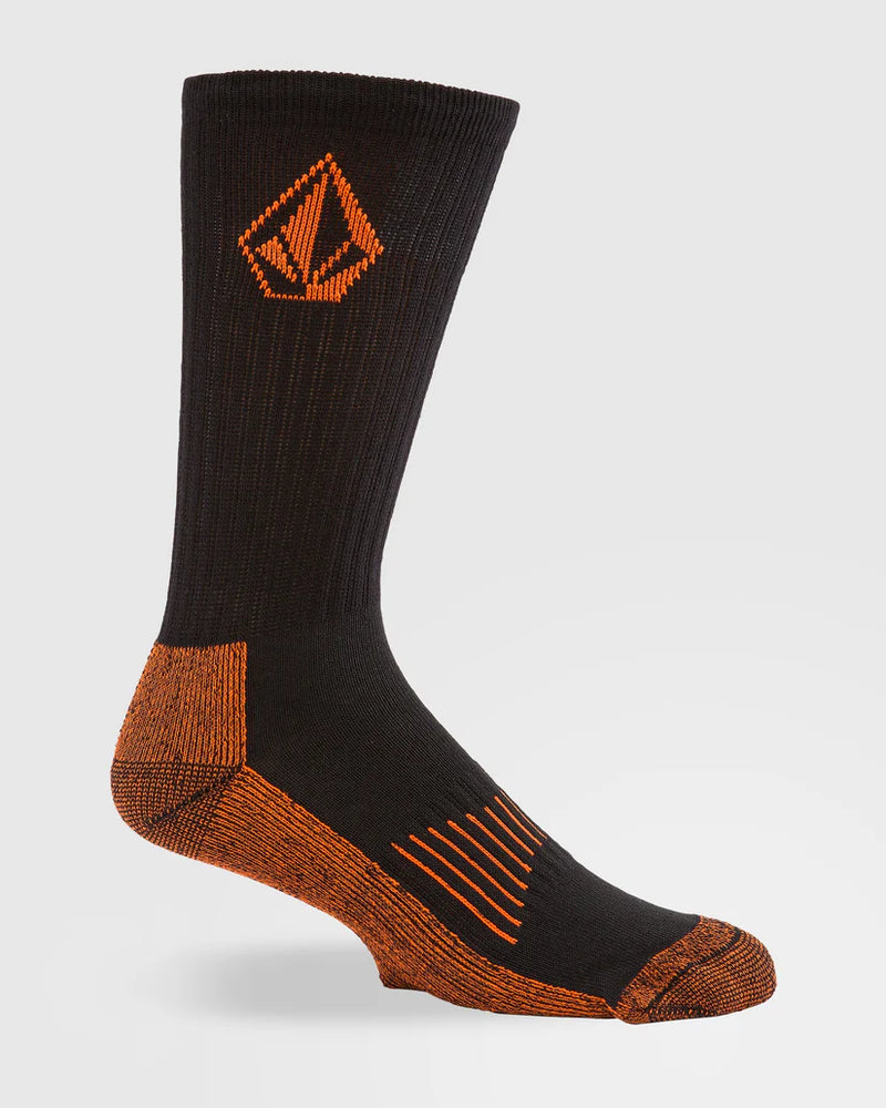 Load image into Gallery viewer, Volcom Men's Workwear Socks (3 pack) Black D6312612_BLK

