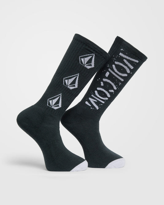 Volcom Men's Off The Krass SK8 Socks Castlerock D6312613-CSR