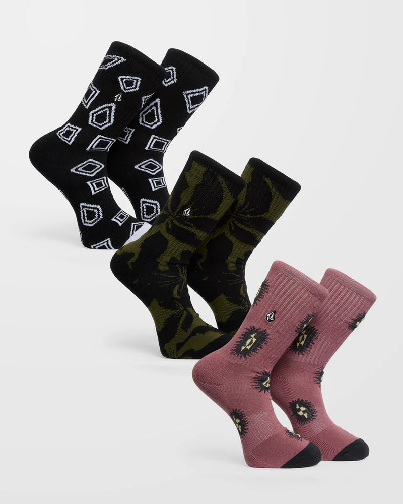 Load image into Gallery viewer, Volcom Men's Print Mixer Socks Multi D6312614_MLT
