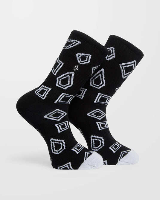 Volcom Men's Print Mixer Socks Multi D6312614_MLT