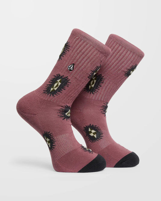 Volcom Men's Print Mixer Socks Multi D6312614_MLT