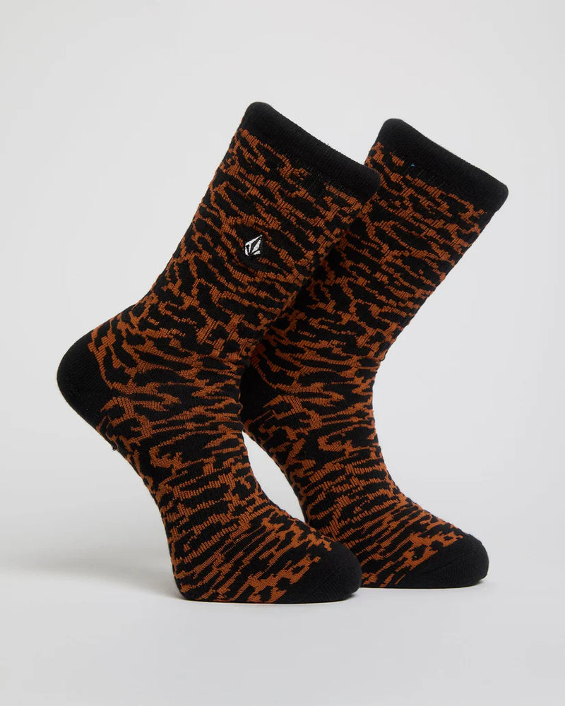 Load image into Gallery viewer, Volcom Men's Utopias Socks Brown Horn D6312617_BRH
