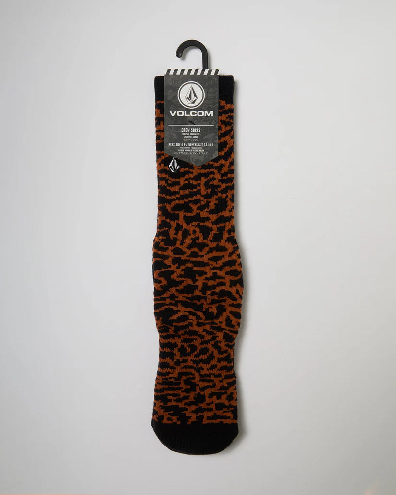 Load image into Gallery viewer, Volcom Men's Utopias Socks Brown Horn D6312617_BRH

