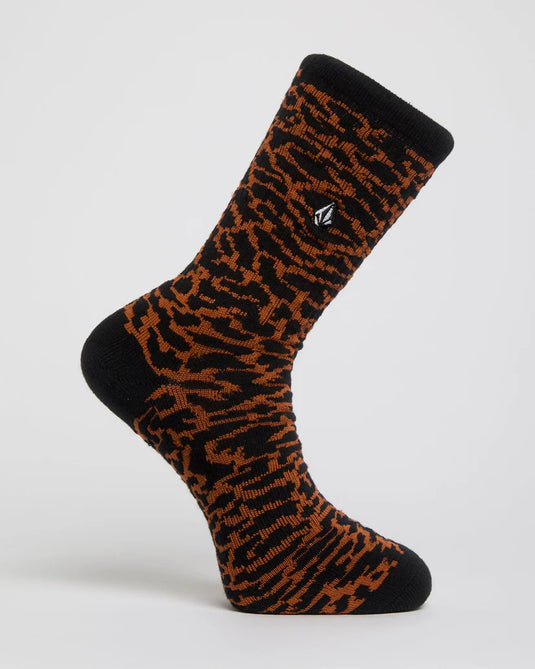 Volcom Men's Utopias Socks Brown Horn D6312617_BRH