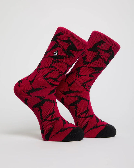 Volcom Men's Print Mixer Socks 2 Mix D6312620_MIX