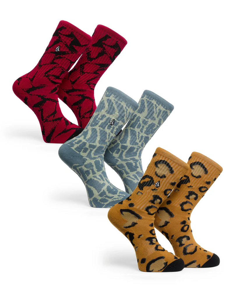 Load image into Gallery viewer, Volcom Men's Print Mixer Socks 2 Mix D6312620_MIX
