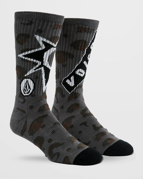 Volcom Men's Seth Conboy Socks Asphalt Black D6322500_ASB