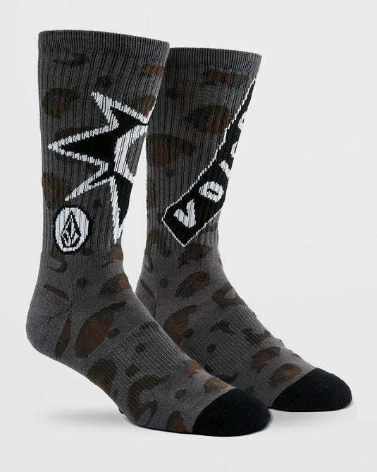Volcom Men's Seth Conboy Socks Asphalt Black D6322500_ASB