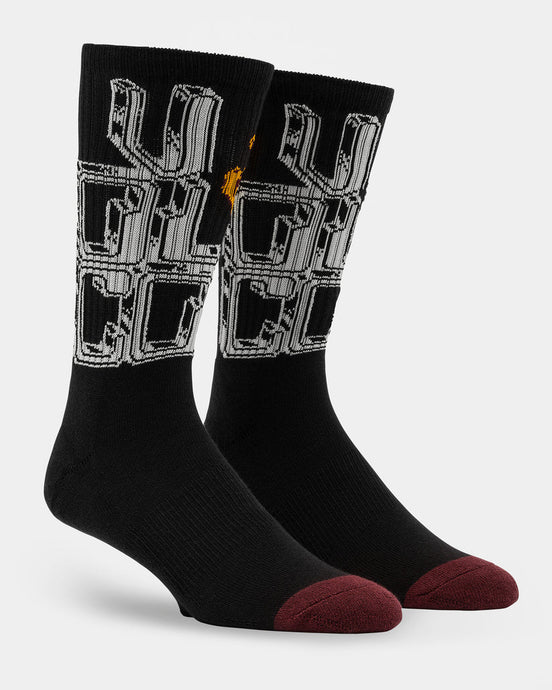 Volcom Men's Callum Rooney Socks Black D6332500_BLK