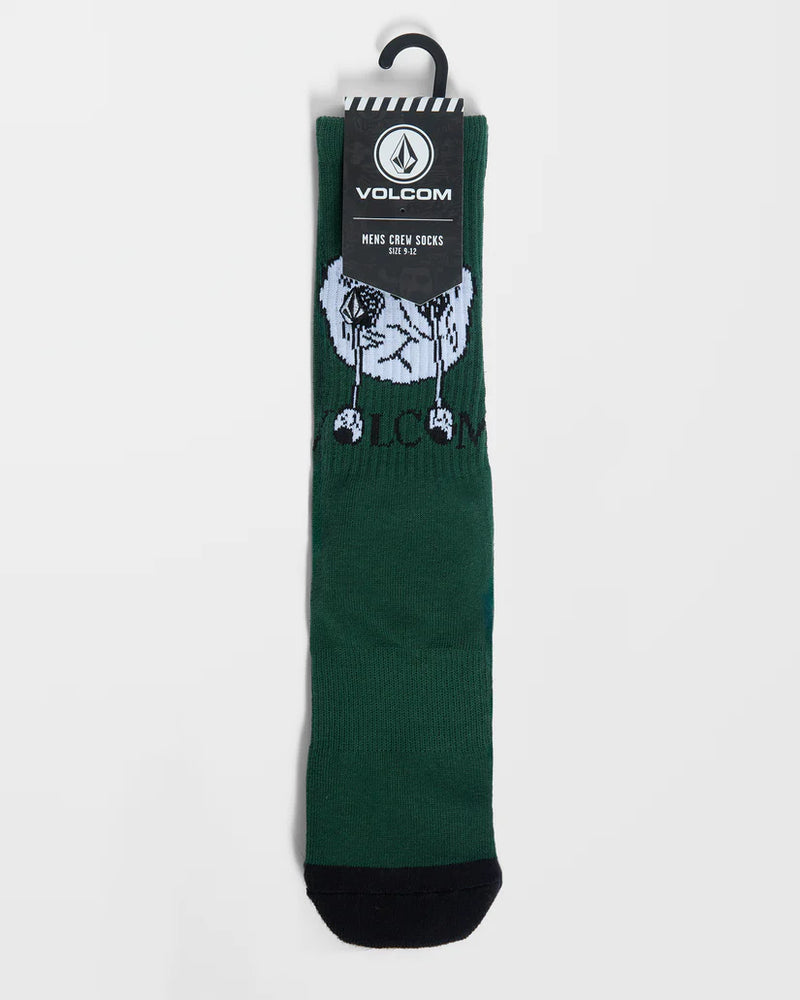 Load image into Gallery viewer, Volcom Men&#39;s Heavy Tone Socks Vineyard Green D6332504_VYG
