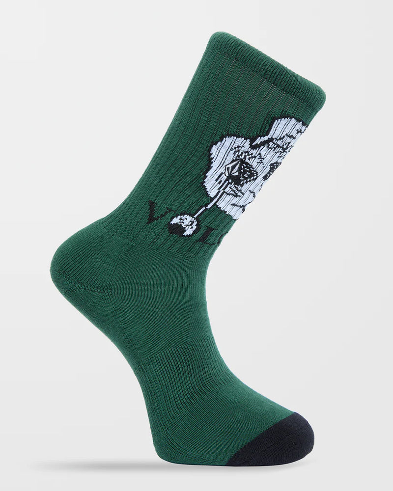Load image into Gallery viewer, Volcom Men&#39;s Heavy Tone Socks Vineyard Green D6332504_VYG
