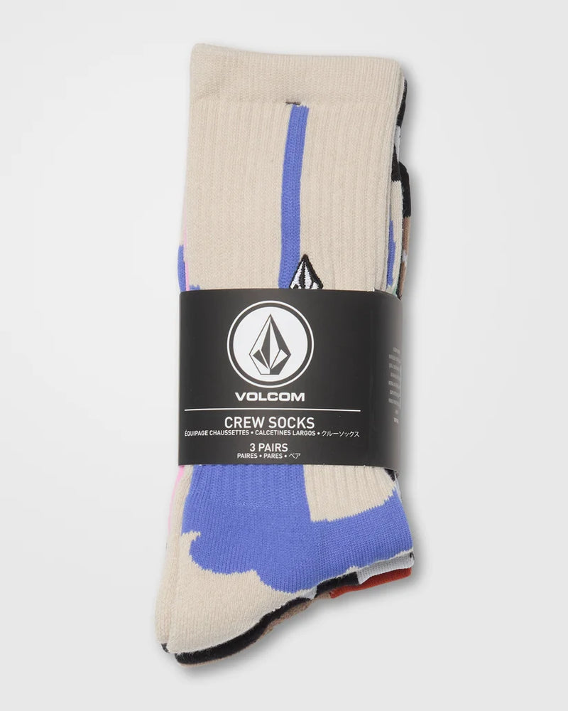 Load image into Gallery viewer, Volcom Men's Carrau Print Mixer Socks Multi D6332601-MLT
