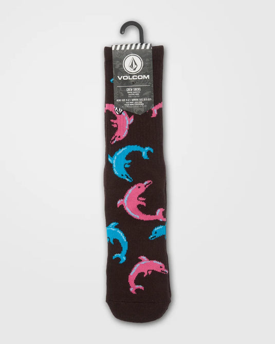 Volcom Men's Ozzy I Socks Raisin D6332603-RSN