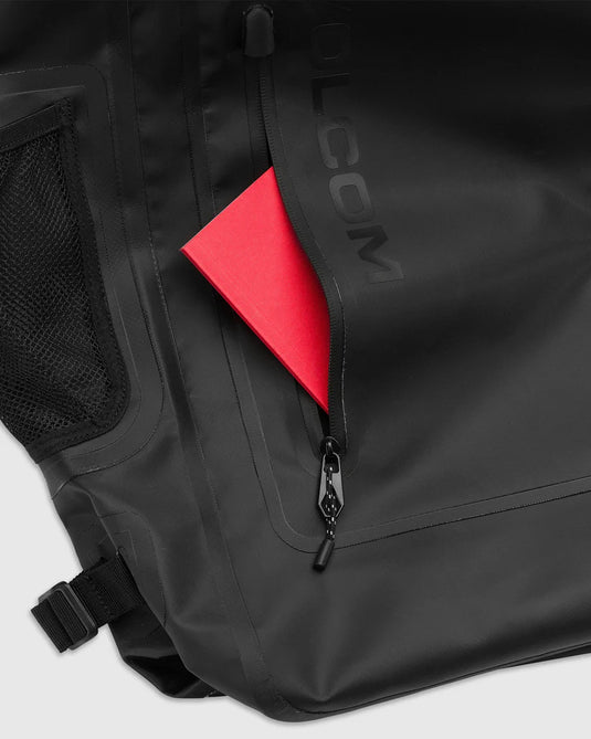 Volcom Unisex Drystone Wet/Dry Roll Top Backpack Black D6512503_BLK