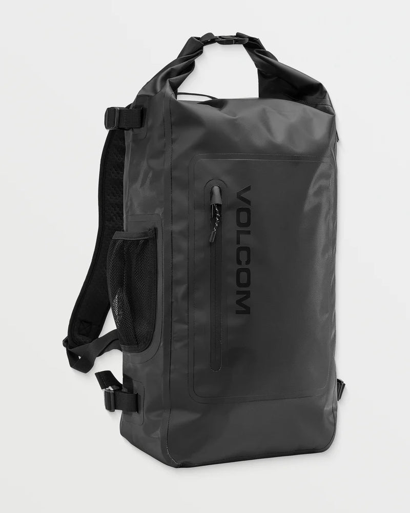 Load image into Gallery viewer, Volcom Men&#39;s Drystone Wet/Dry Roll Top Backpack Black D6512503_BLK
