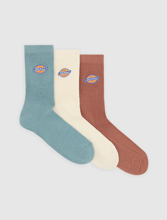 Dickies Unisex Valley Grove Socks (3 Pack) Stormy Sea DK0A4X82L37