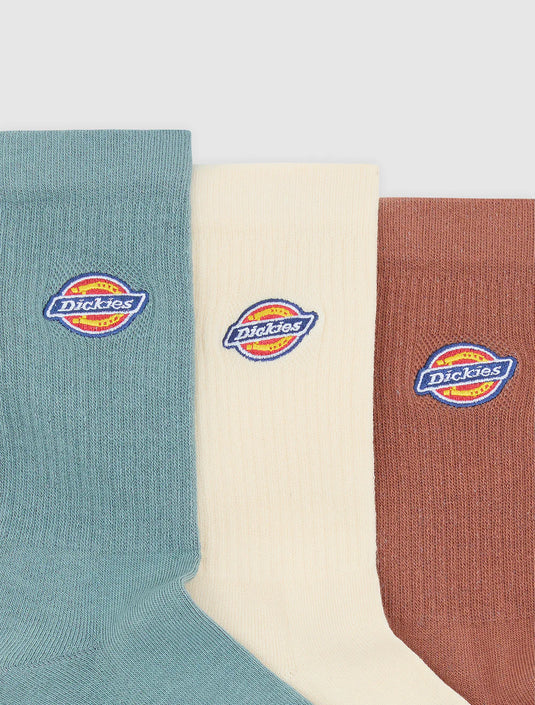 Dickies Unisex Valley Grove Socks (3 Pack) Stormy Sea DK0A4X82L37