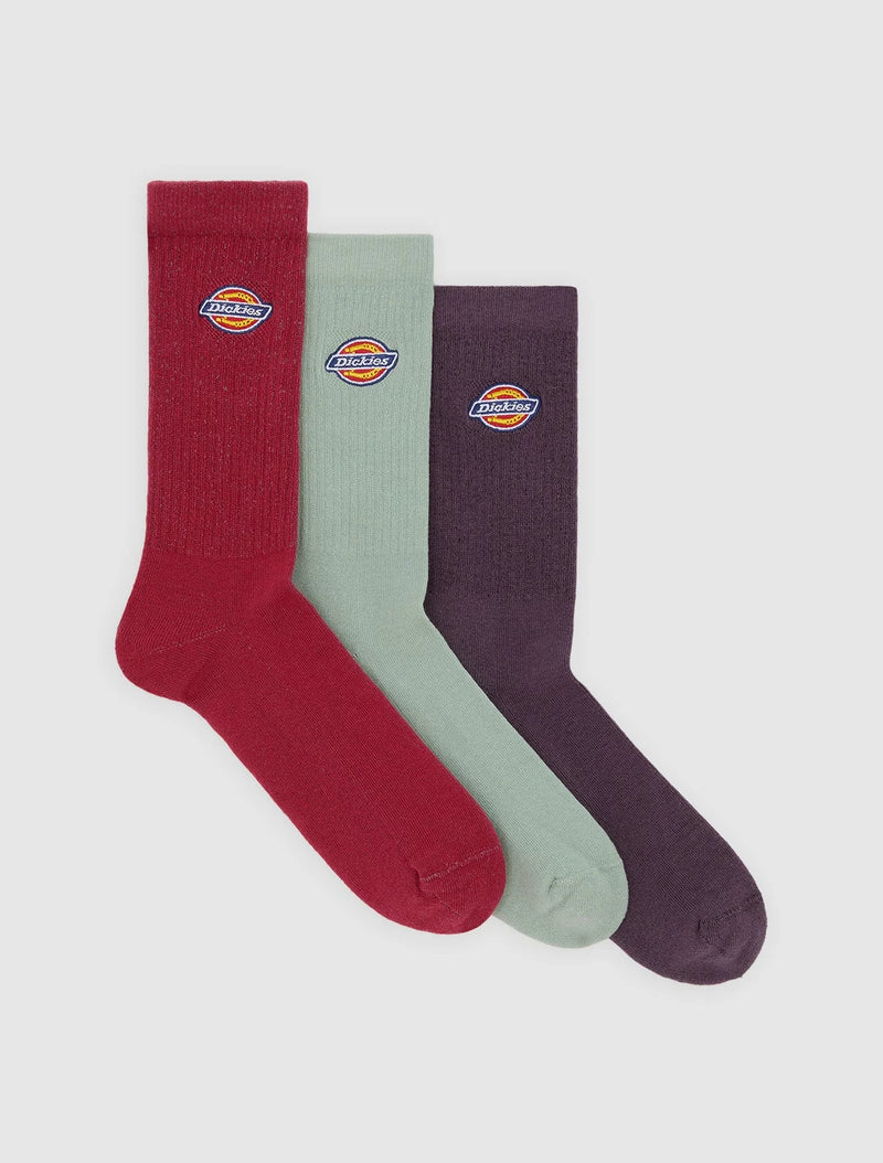 Load image into Gallery viewer, Dickies Unisex Valley Grove Socks (3 Pack) Red DK0A4X82L791
