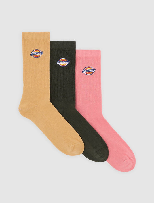 Dickies Unisex Valley Grove Socks (3 Pack) Peach Blossom DK0A4X82L951