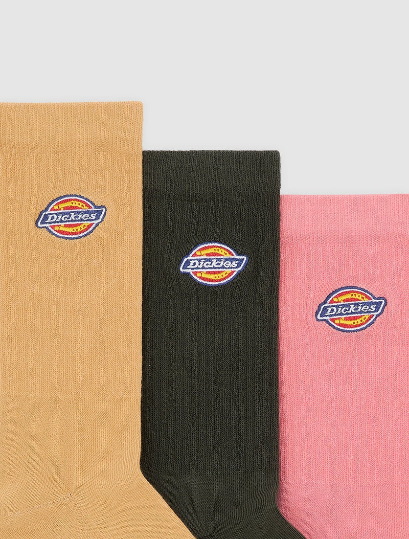 Load image into Gallery viewer, Dickies Unisex Valley Grove Socks (3 Pack) Peach Blossom DK0A4X82L951
