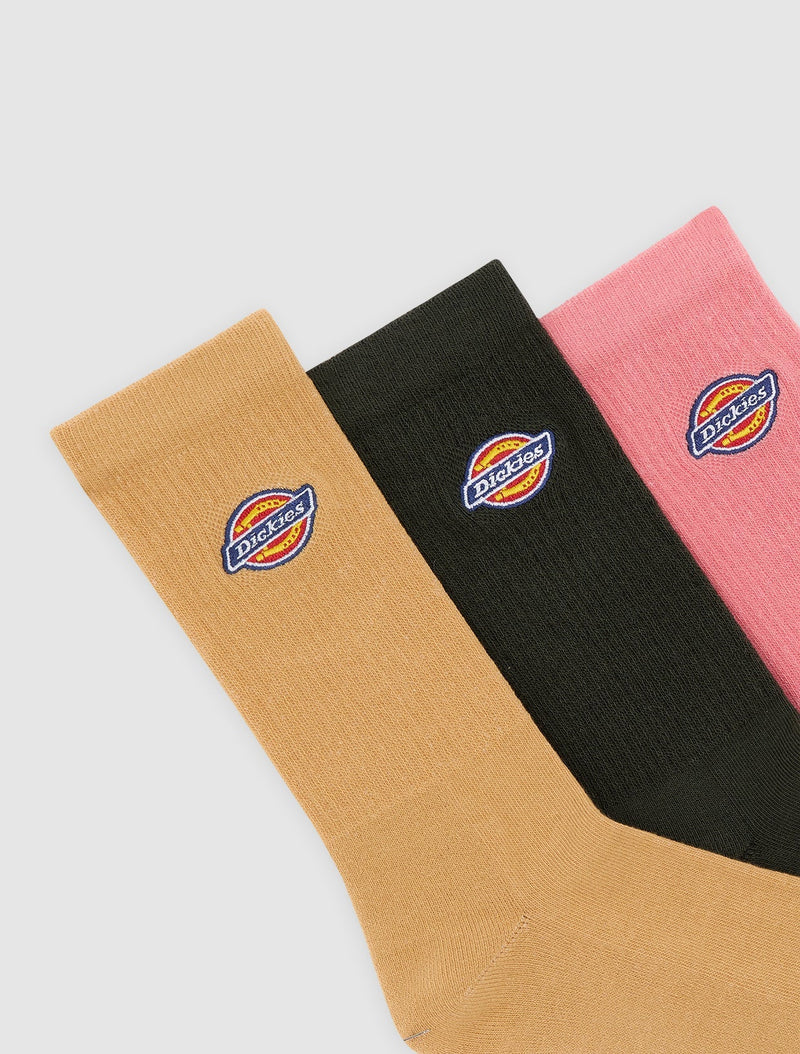 Load image into Gallery viewer, Dickies Unisex Valley Grove Socks (3 Pack) Peach Blossom DK0A4X82L951
