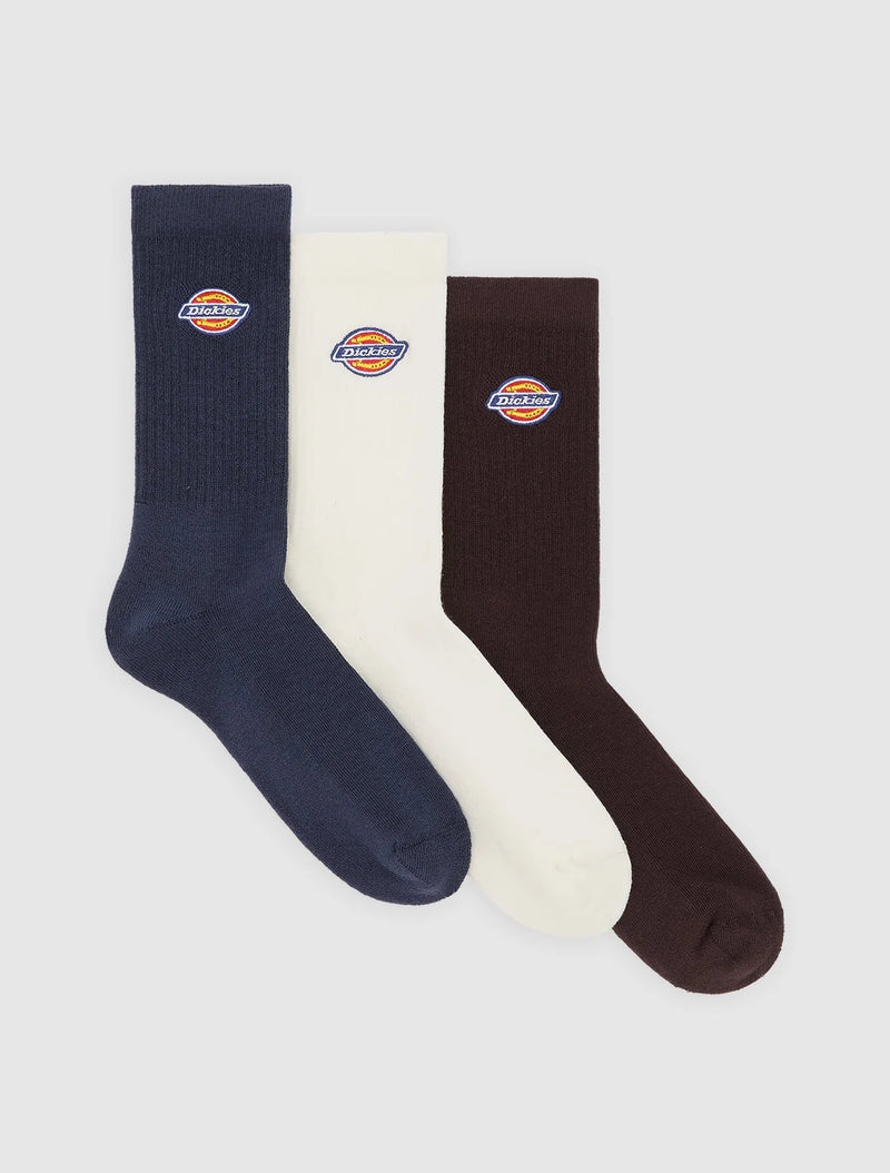 Load image into Gallery viewer, Dickies Unisex Valley Grove Socks (3 Pack) Navy Blue DK0A4X82NV01
