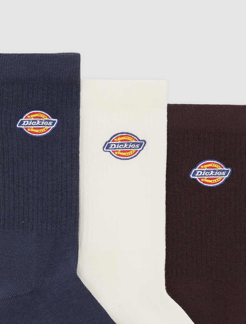 Load image into Gallery viewer, Dickies Unisex Valley Grove Socks (3 Pack) Navy Blue DK0A4X82NV01
