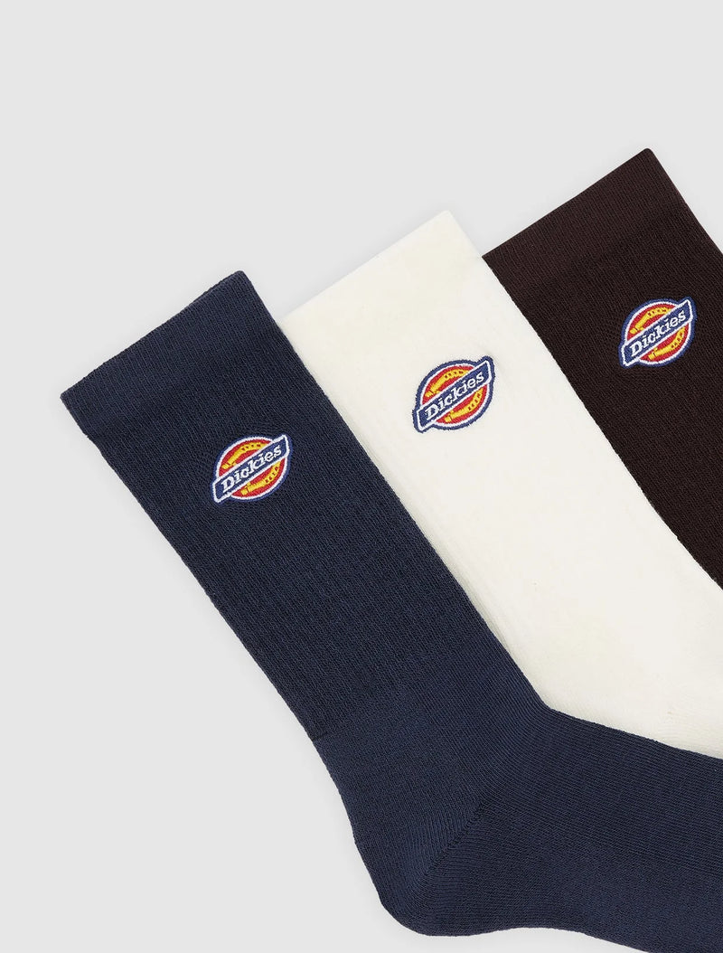 Load image into Gallery viewer, Dickies Unisex Valley Grove Socks (3 Pack) Navy Blue DK0A4X82NV01
