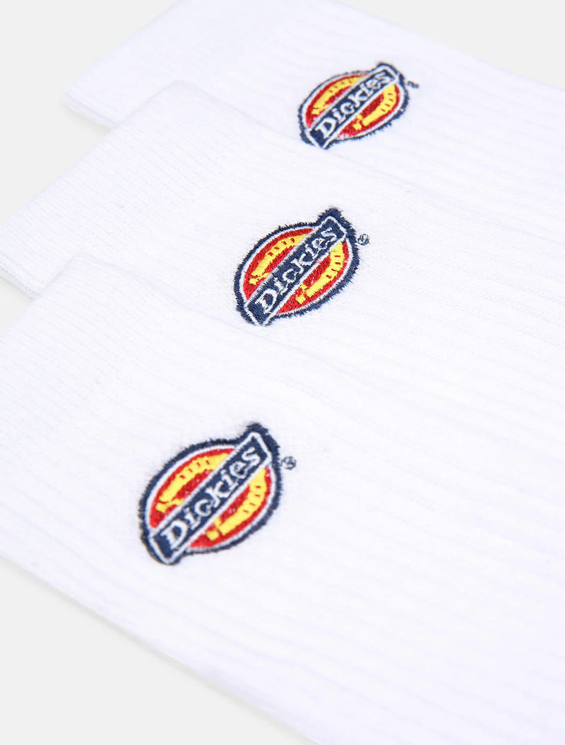 Load image into Gallery viewer, Dickies Unisex Valley Grove Socks (3 Pack) White DK0A4X82WHX
