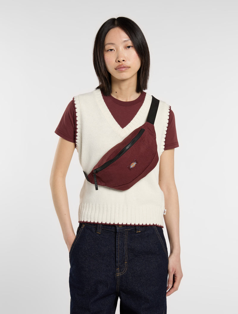 Load image into Gallery viewer, Dickies Unisex Blanchard Cross Body Bag Burgundy DK0A4X8QL16
