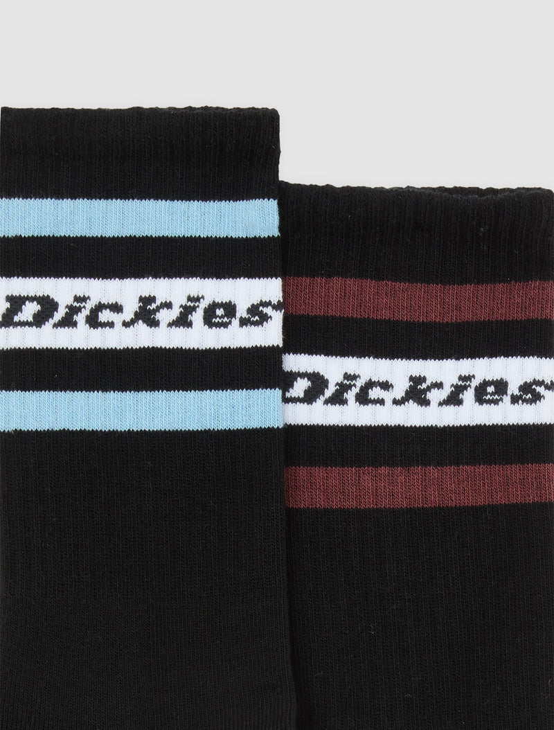 Load image into Gallery viewer, Dickies Unisex Genola (2 Pairs) Socks Black/Red DK0A4XDKL25
