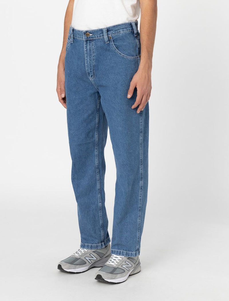 Load image into Gallery viewer, Dickies Men&#39;s Garyville Regular Tapered Carpenter Pants Classic Blue DK0A4XECCLB
