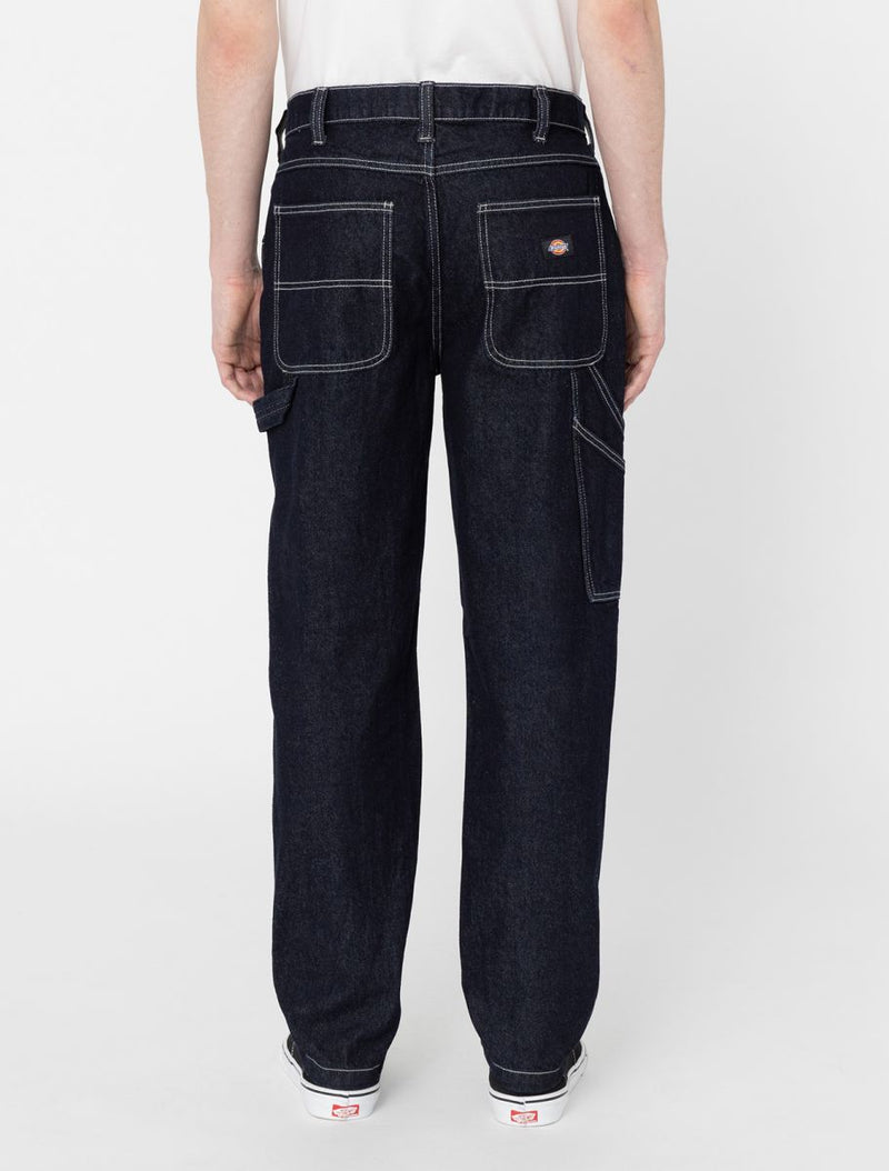 Load image into Gallery viewer, Dickies Men&#39;s Garyville Regular Tapered Carpenter Jeans Rinsed DK0A4XECRIN
