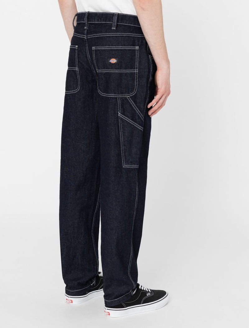 Load image into Gallery viewer, Dickies Men&#39;s Garyville Regular Tapered Carpenter Jeans Rinsed DK0A4XECRIN
