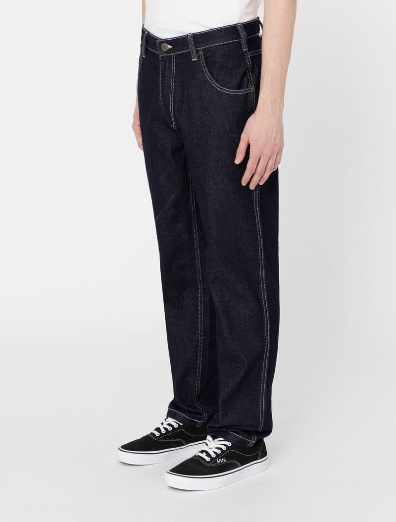 Load image into Gallery viewer, Dickies Men&#39;s Garyville Regular Tapered Carpenter Jeans Rinsed DK0A4XECRIN
