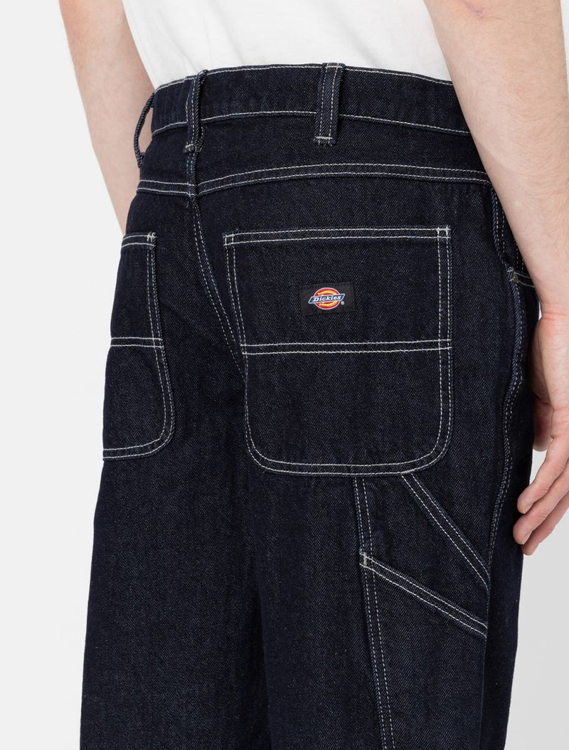 Load image into Gallery viewer, Dickies Men&#39;s Garyville Regular Tapered Carpenter Jeans Rinsed DK0A4XECRIN
