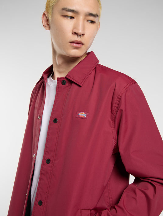 Dickies Men's Oakport Coach Jacket Brick Red DK0A4XEWK74