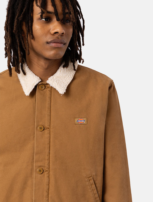 Dickies Duck Canvas Deck Jacket Stone Washed Brown Duck DK0A4XFYC411