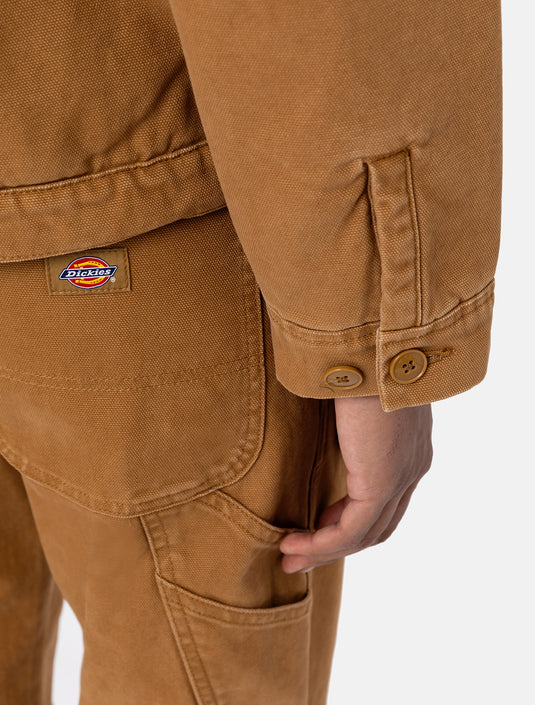 Dickies Duck Canvas Deck Jacket Stone Washed Brown Duck DK0A4XFYC411