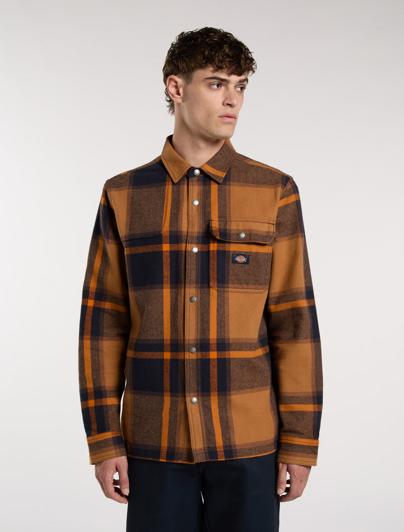 Load image into Gallery viewer, Dickies Men&#39;s Nimmons Long Sleeve Shirt Dark Blue DK0A4XGUL18
