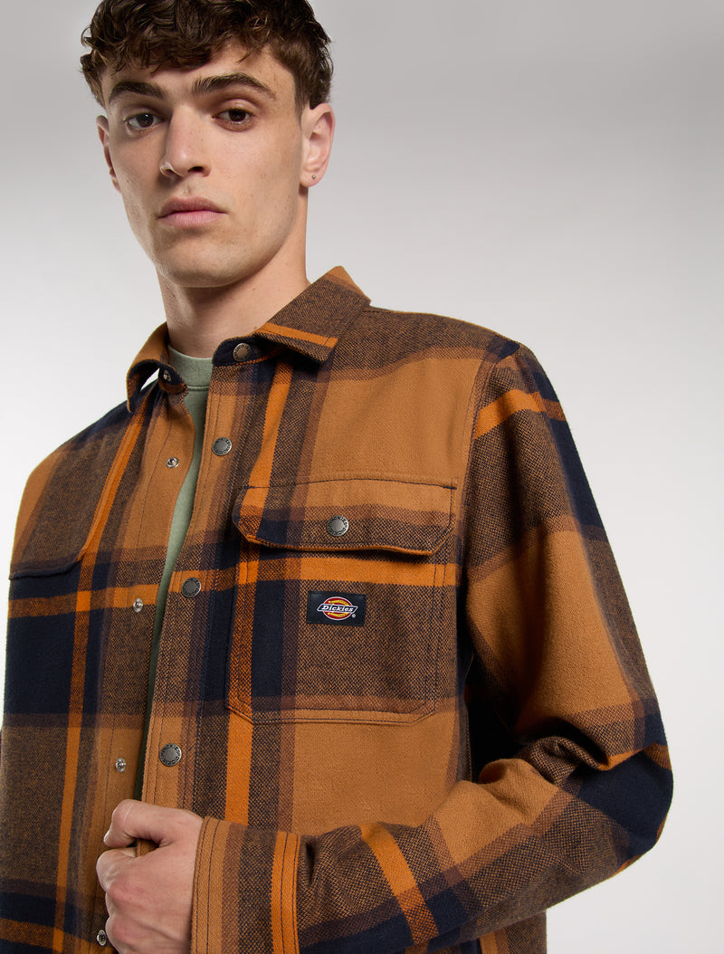 Load image into Gallery viewer, Dickies Men&#39;s Nimmons Long Sleeve Shirt Dark Blue DK0A4XGUL18
