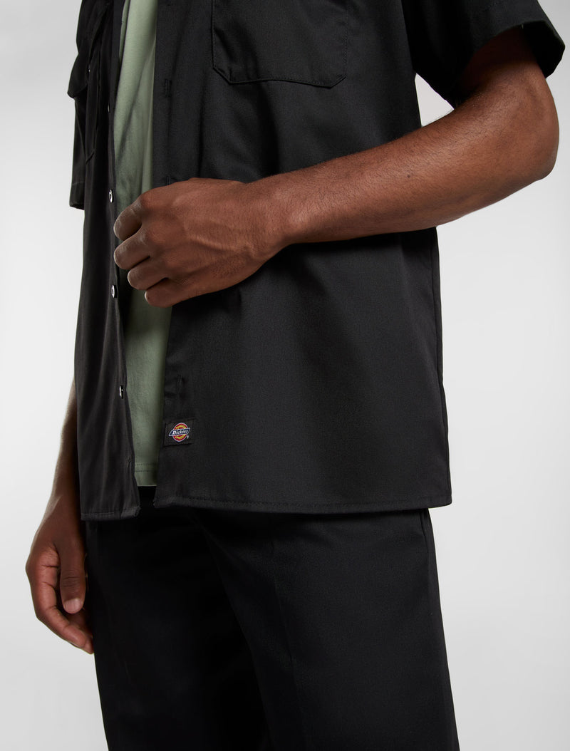 Load image into Gallery viewer, Dickies Men&#39;s Work Shirt Sleeve Shirt Black DK0A4XK7BLK
