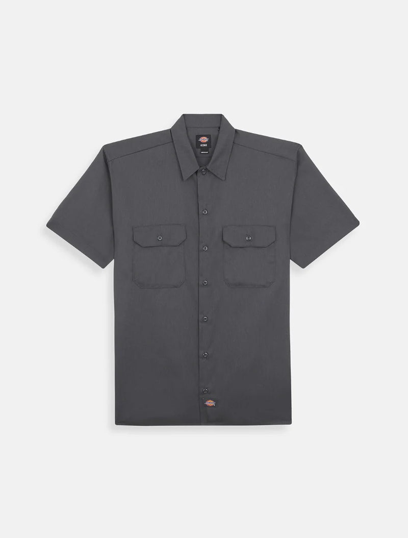 Load image into Gallery viewer, Dickies Men's Short Sleeve Work Shirt Coal Grey DK0A4XK7CH0
