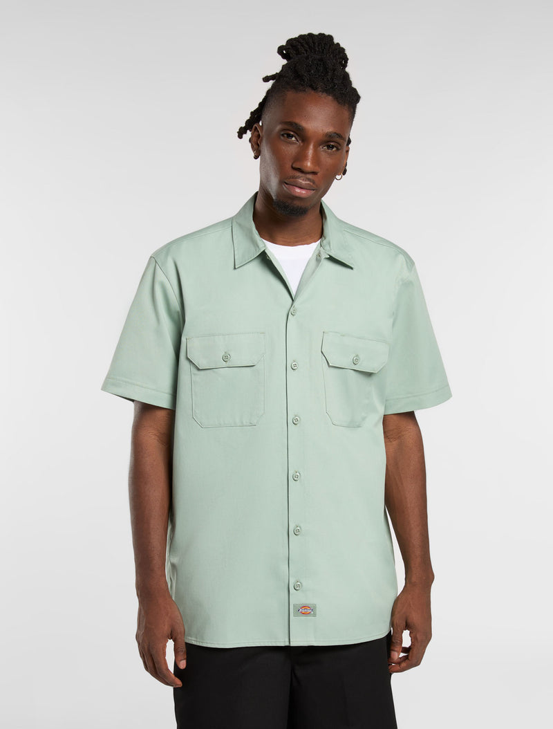 Load image into Gallery viewer, Dickies Men&#39;s Work Shirt Sleeve Shirt Iceberg DK0A4XK7K36
