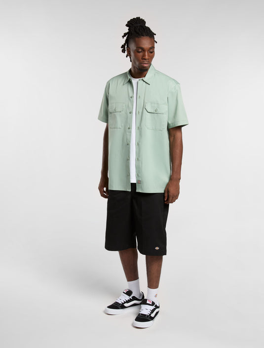 Dickies Men's Work Shirt Sleeve Shirt Iceberg DK0A4XK7K36